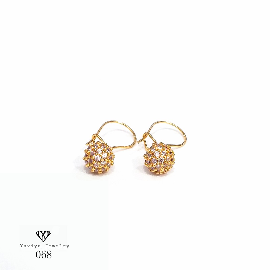 

Anting Permata Lapis emas Perhiasan imitasi Gold18k Yaxiya Jewelry 068