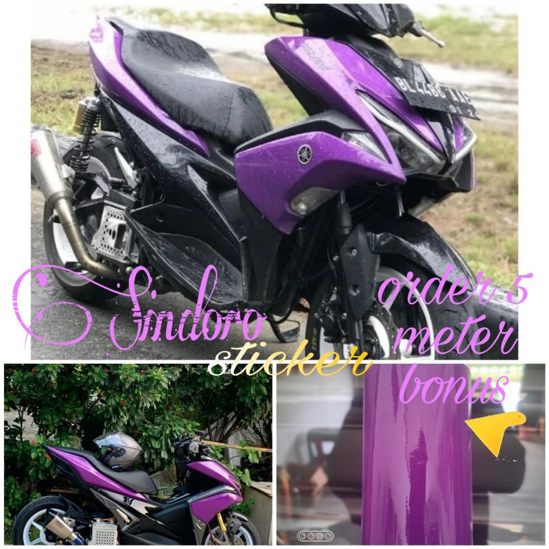 SKOTLET STIKER MOTOR UNGU DOFF SEKOTLET STICKER MOTOR UNGU GLOSY SCOTLET SETIKER MOTOR UNGU