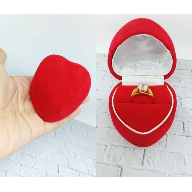 KOTAK BOX CINCIN UNIK DAN CANTIK BOX LOVE BUKAAN