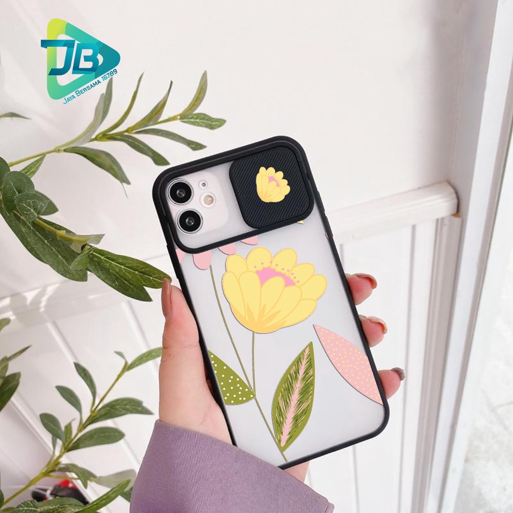 SOFTCASE SLIDE KAMERA FLORAL OPPO VIVO SAMSUNG XIAOMI REALME IPHONE ALL TYPE JB4969