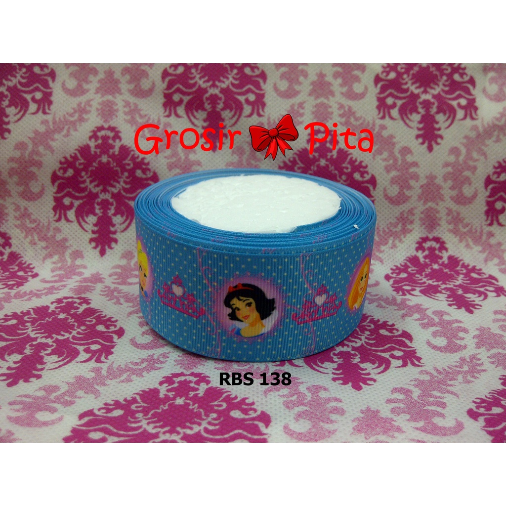 

(25 yard) Pita Grosgrain Motif Princes RBS 138 | Toko Bahan Craft | Grosir Pita