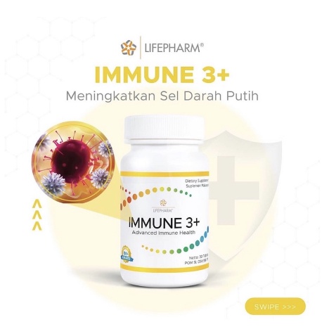 LAMININE IMMUNE 3+ ISI 30 SUPLEMEN IMUN BOOSTER ORIGINAL LIFEPHARM USA