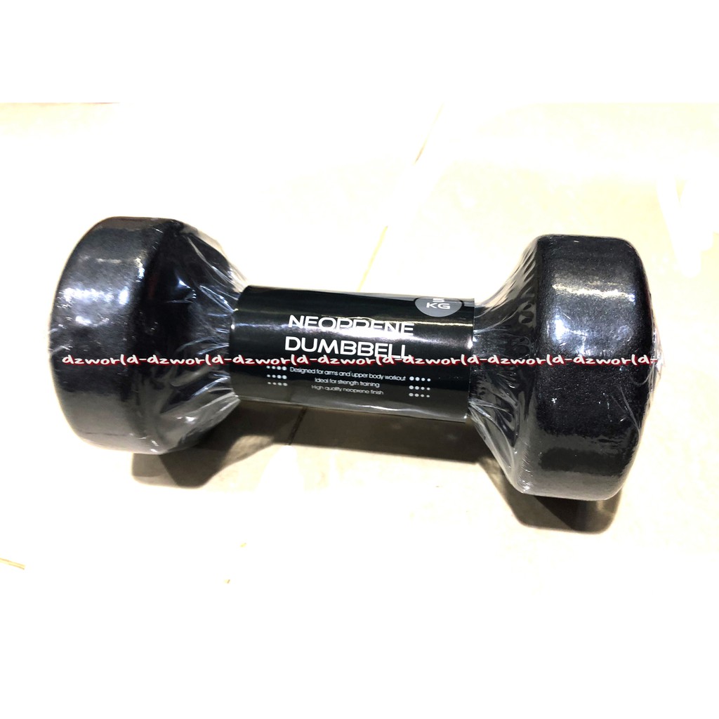 Berwyn Dumbbell Neoprene 5kg Peralatan Olahraga Barbel Hitam 5 kg Dumbel Berwin Black Barbell Warna Hitam