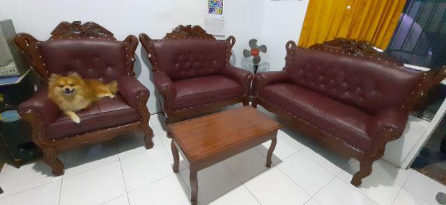 Kursi Sofa / Kursi Tamu Grandong Coklat 1 Set