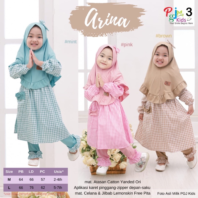 ARINA SET TUNIK FREE HIJAB