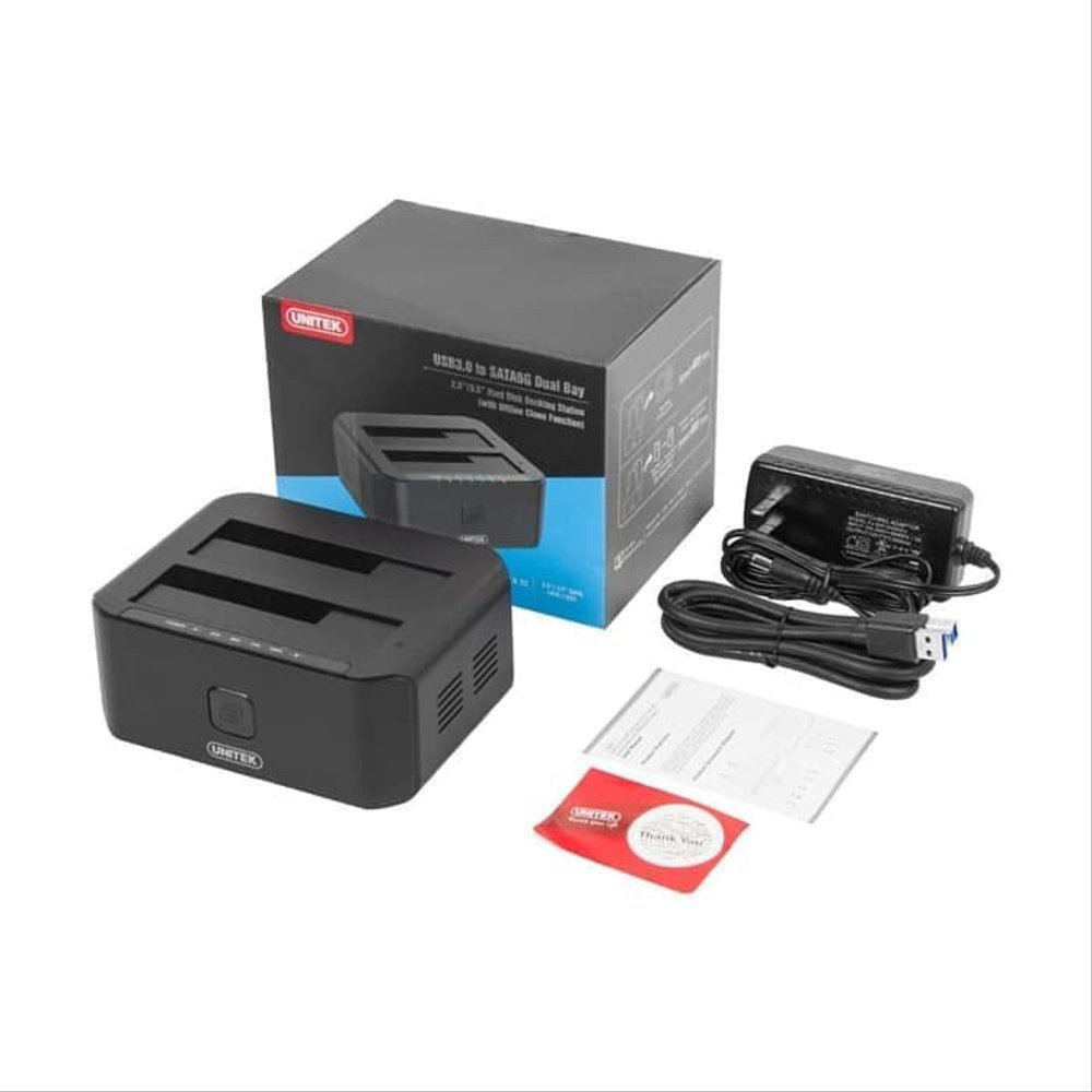 UNITEK USB 3.0 to Dual HDD Docking Station Hardisk Harddisk - Y-3032