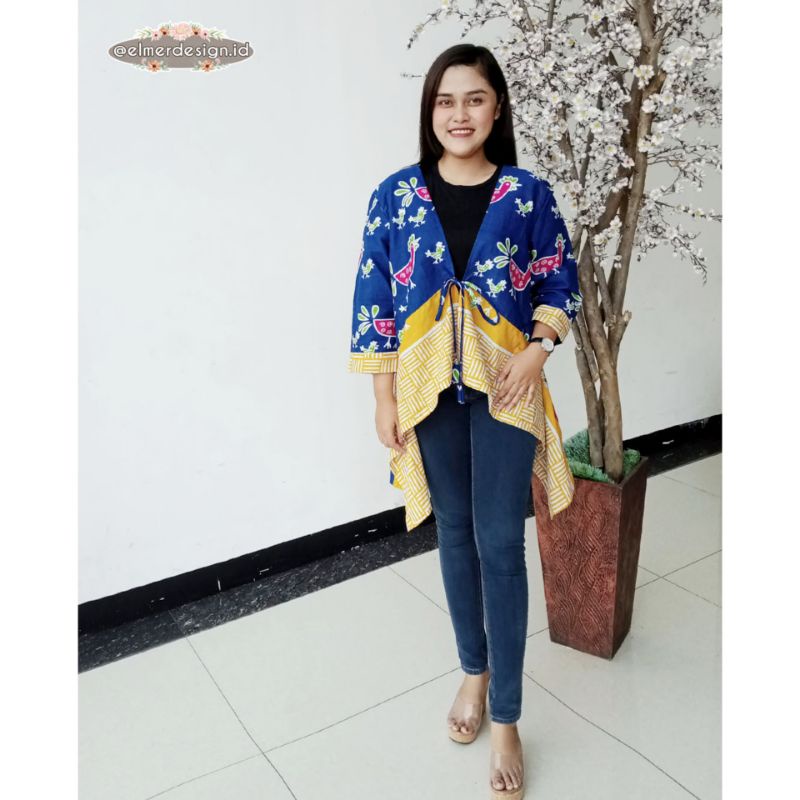 Outer Batik Modern | Cardigan Batik | Outer Batik | Atasan Batik Modern | Outer Motif Batik