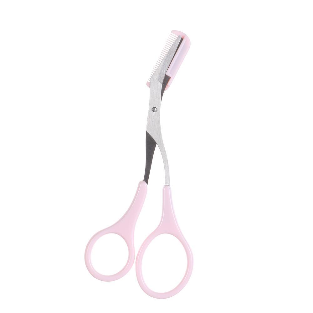 2 / 4 / 6pcs Gunting Pemangkas Alis Portable Dengan Sisir