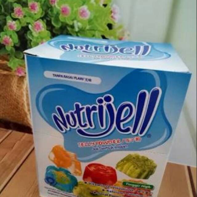 

Nutrijell plain satu dus isi 12 sachet