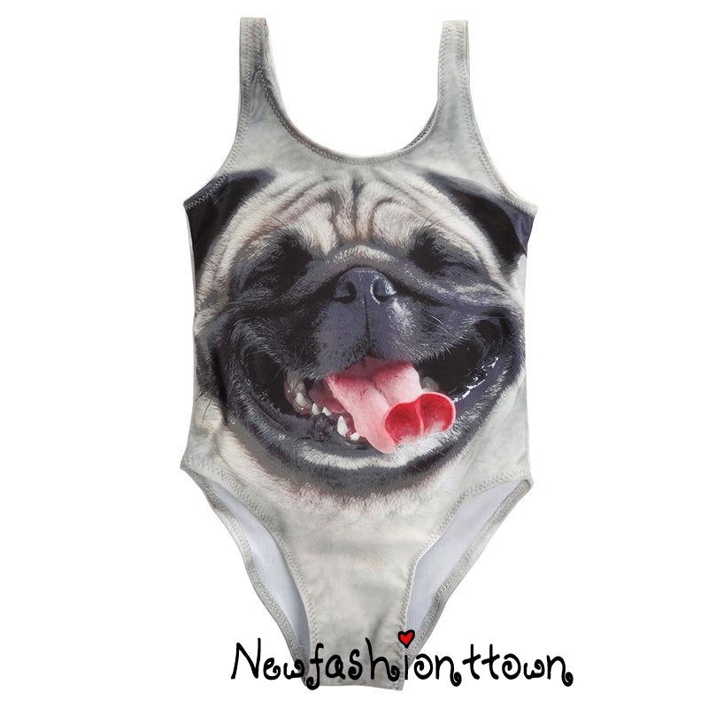 pugs in bathing suits