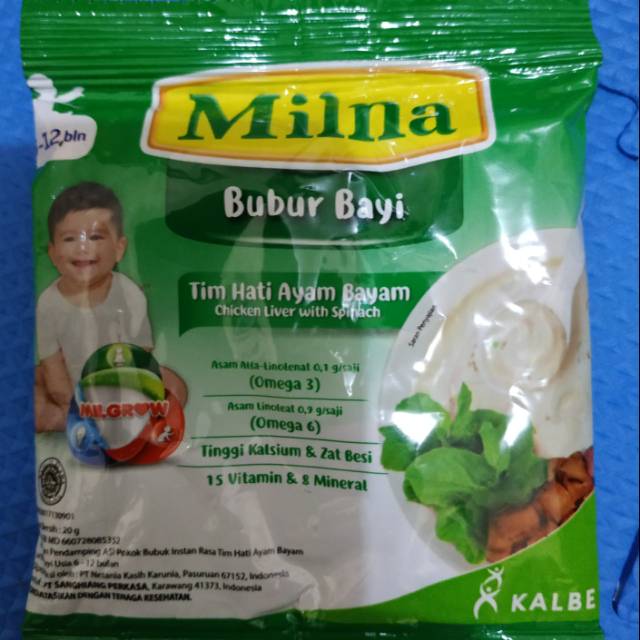 Milna bubur bayi sachet/ makanan pendamping asi