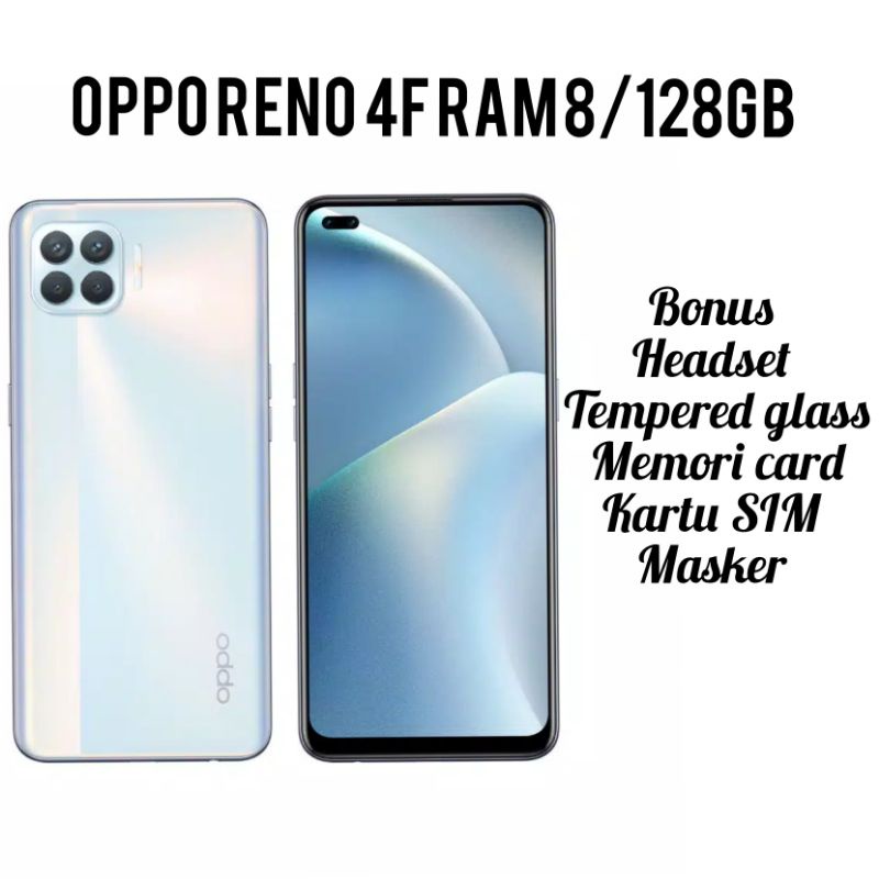 OPPO RENO 4F 8/128GB,GARANSI RESMI