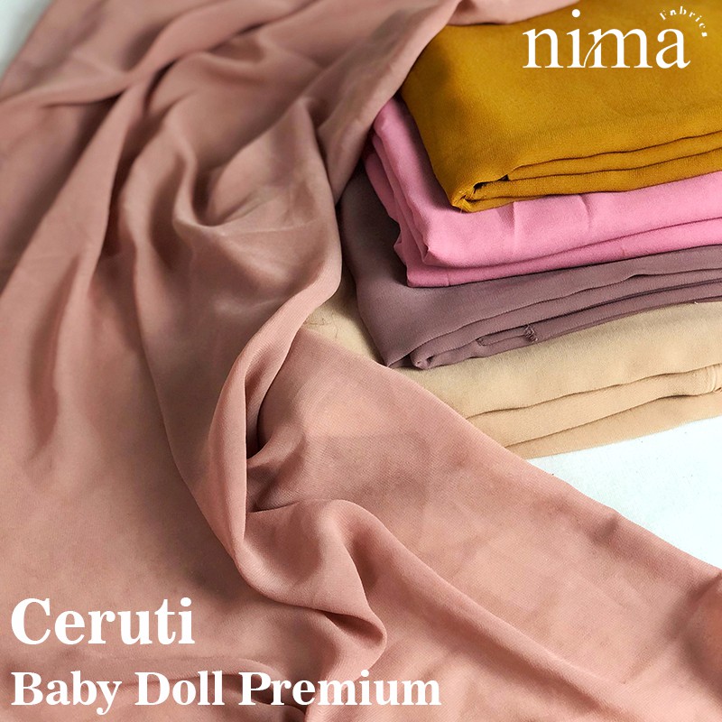 1/2 meter Kain Ceruti / Ceruty Baby Doll Premium