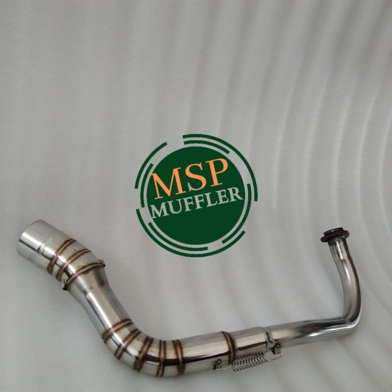 pipa leher knalpot racing Mio j Mio m3 Mio sporty soul GT Mio smile leheran semi stainless inlet 50m