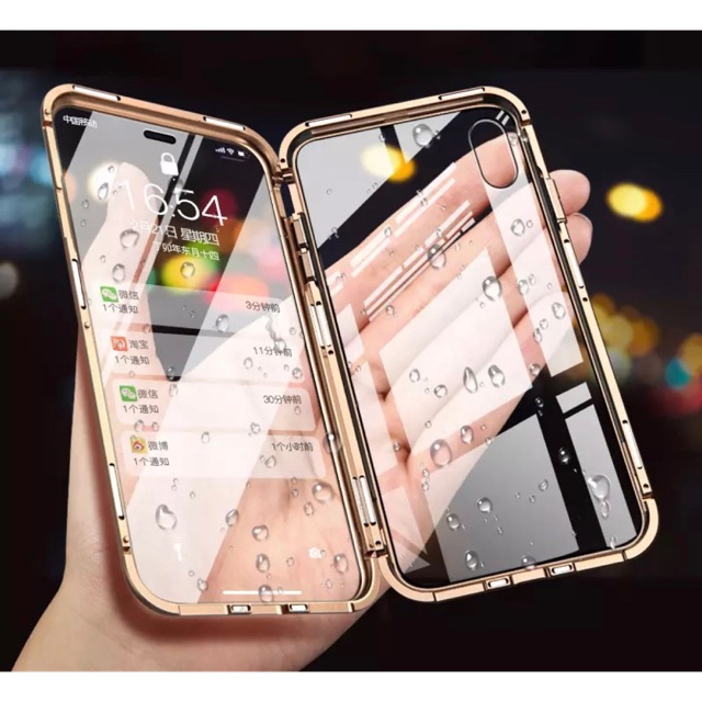 Xiaomi Pocophone X3 NFC A31 RENO Case Handphone Slim Magnetic Double Glass Casing Xiaomi Pocophone Slim Magnetic Double Glass 360 Coverage Case Pocophone Slim Double Glass Magnetic