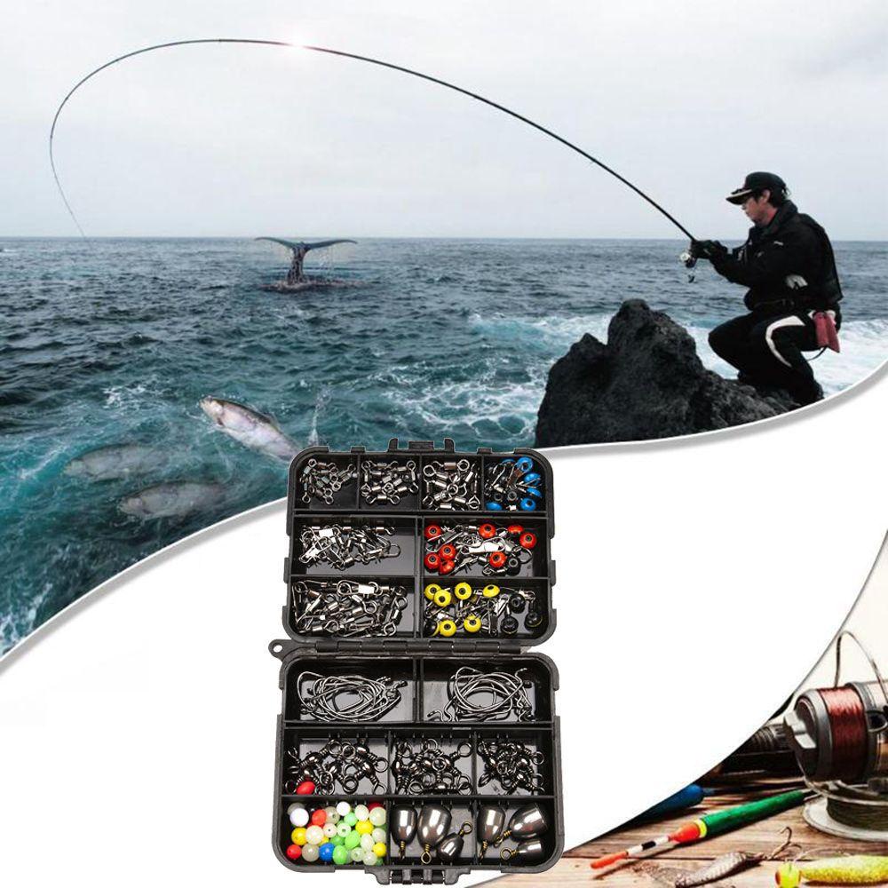 Lanfy Fishing Tackles Set Putar Klip Memancing Ikan Gurame Mahir Alat Pancing Kail Pancing Tackle Aksesoris Memancing Umpan Wadah Jig Hooks
