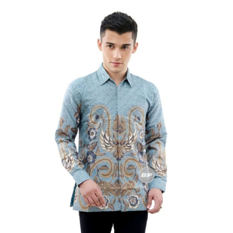 kemeja batik semi sutra//batik pria semi sutra