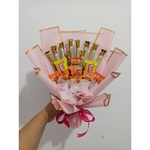 

Snack bouquet Pink