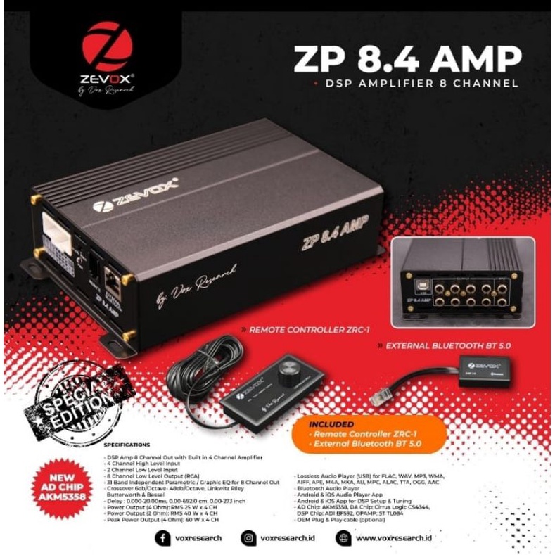 zevox zp 8.4 amp dsp