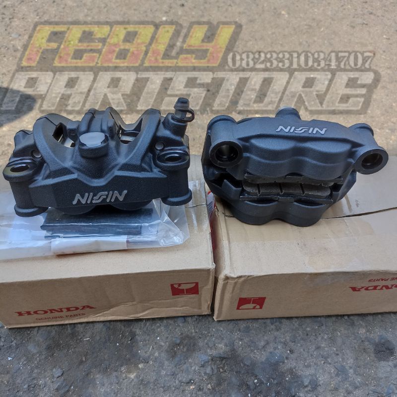 KALIPER NISSIN TWIN AFRIKA 4 P ORIGINAL HONDA KALIPER NISSIN AFRIKA 4P PNP RX KING CB GL MEGAPRO TIG