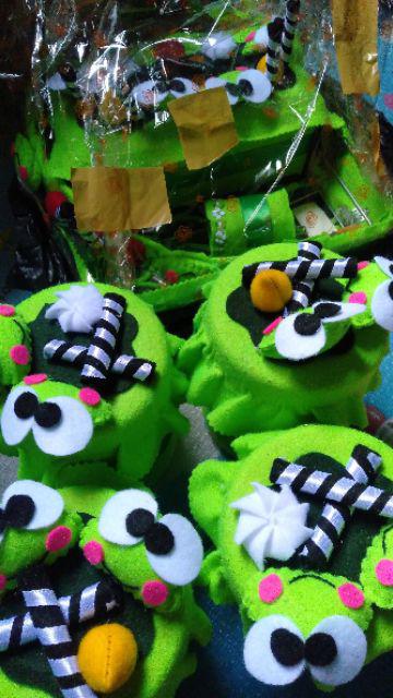 Toples Karakter Flanel Keropi Hijau