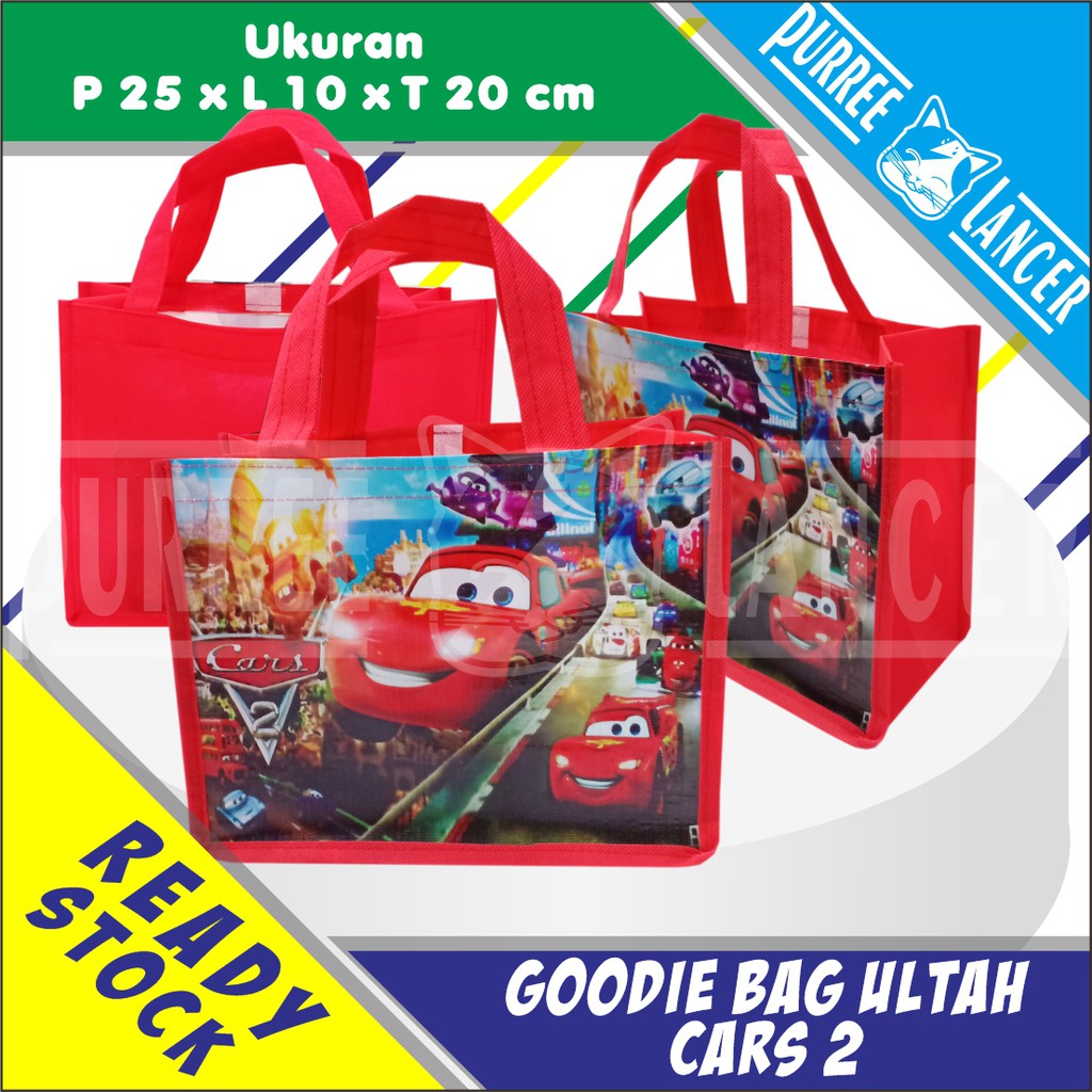 

Goodie Bag ultah Cars McQueen / Tas Souvenir / Tas Ulang tahun Tema Cars McQueen (Ready Stock)