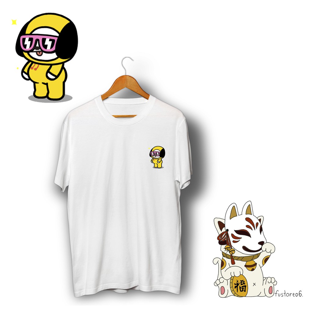 BT21 BTS LINE 10 Chimmy Jimin Cool Keren Kacamata ALLSIZE OVERSIZE ANAK Baju Kaos Cotton Combed