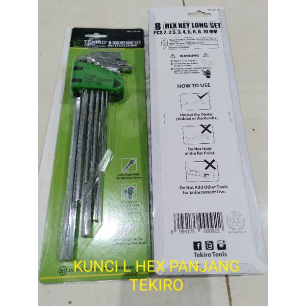 TEKIRO KUNCI L HEX PANJANG 1 SET