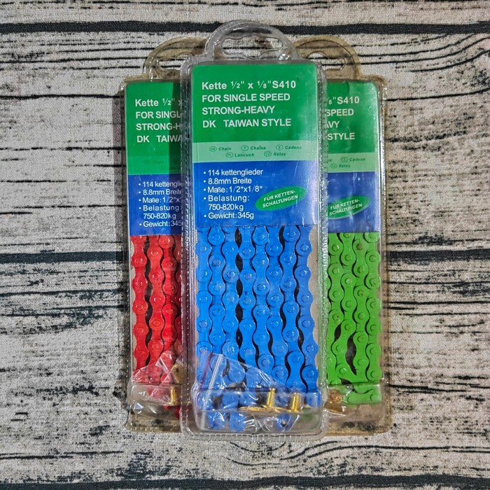 MURAH   Rantai single speed warna merah biru hijau sepeda fixie bmx mini mtb