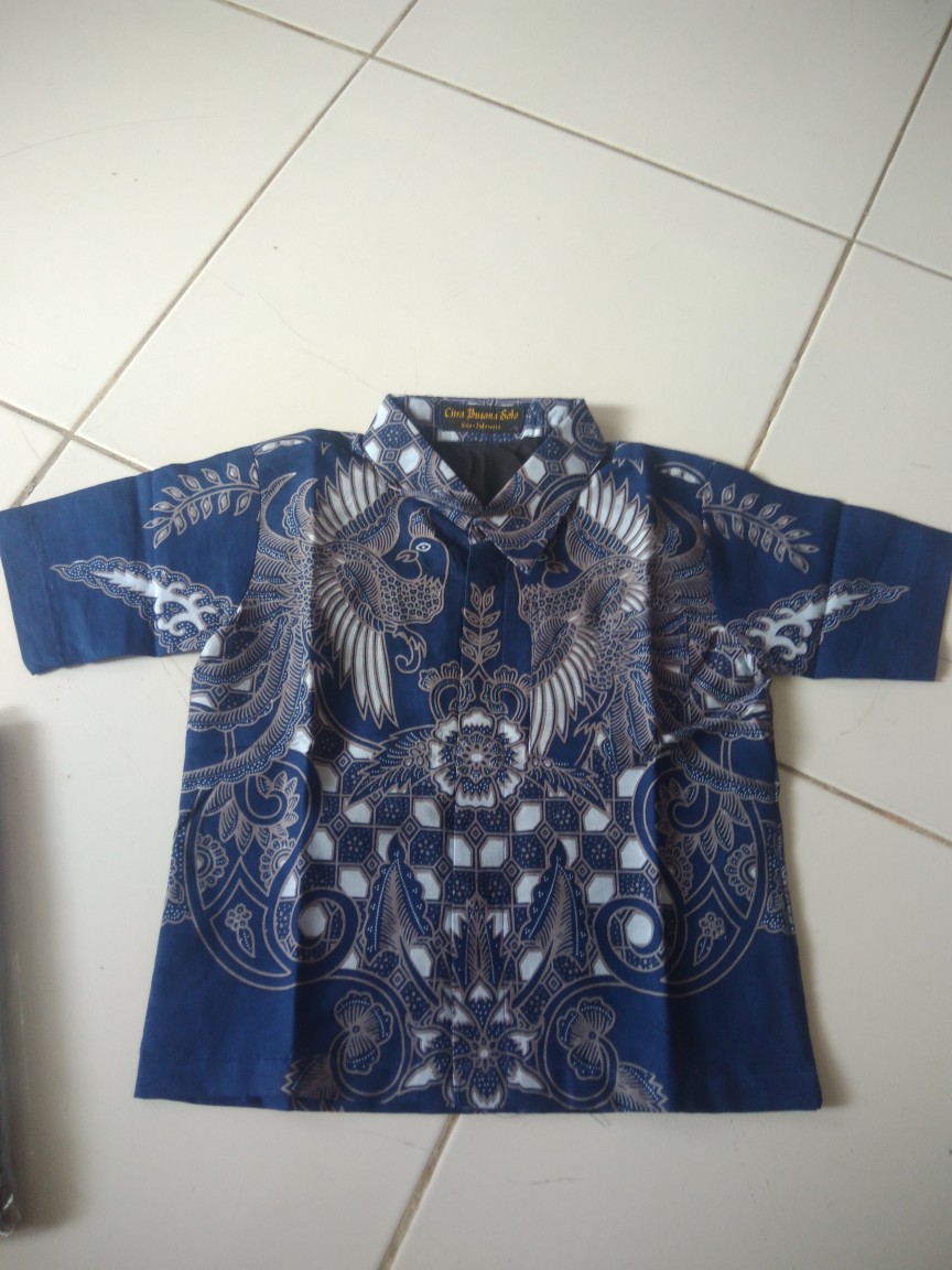 Peksi Dongker Kemeja Batik Pria Full Furing Katun Sragenan