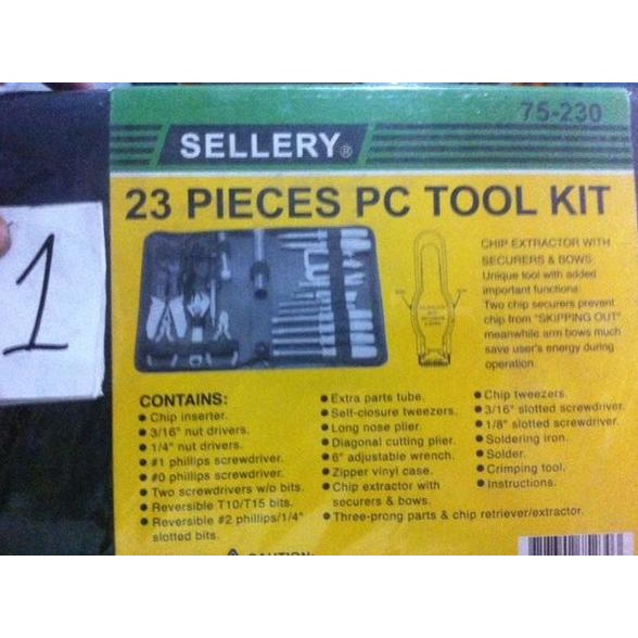 PC tools kit 1 set alat alat komputer elektronik solder obeng tang