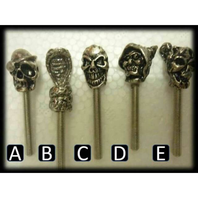Contact Screw Mesin Tattoo Coil Skull