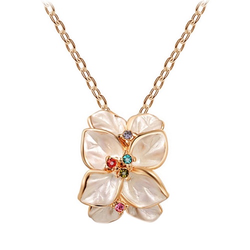 Hu Hu Hu Hu Hu Alat Bantu Pasang Kacamata♡ Kalung Choker Rantai Pendek Multilayer Desain Bunga Gardenia Untuk Wanita