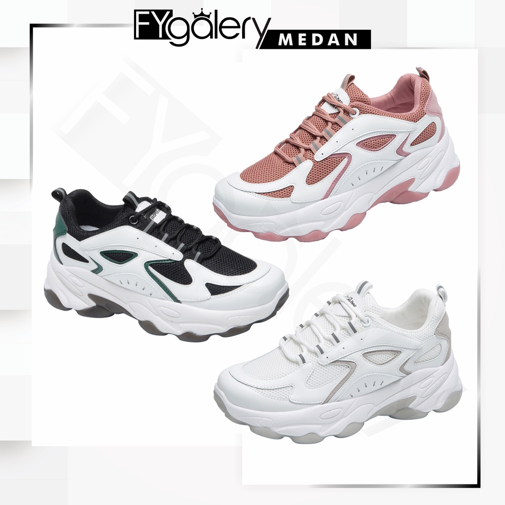 FygaleryMedan SHS027 Sepatu Sneakers Olahraga OOTD Wanita Ulzzang Korea Style Woman Sport Fashion Shoes Murah