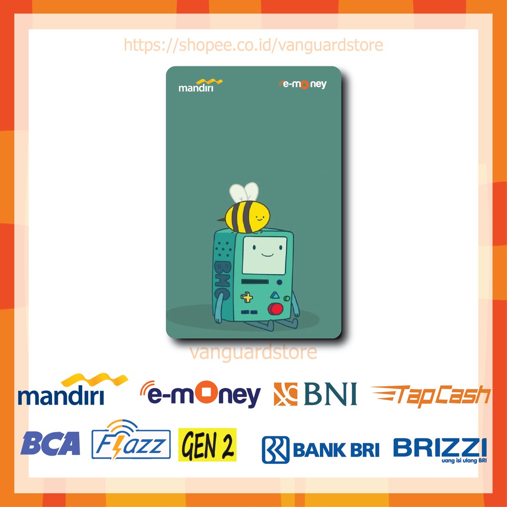 KARTU E MONEY E TOLL KARTUN ADVENTURE TIME ANIME 33 EMONEY MANDIRI FLAZZ BCA BNI TAPCASH BRIZZI BRI