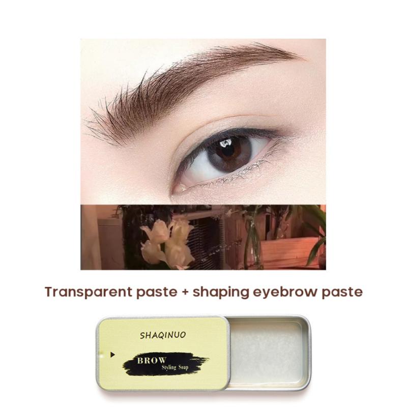 Eyebrow Styling Soap Long Lasting 3D Eyebrow Soap Wax With Brush