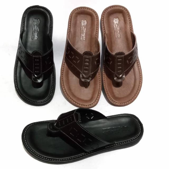 Sandal pria asli kulit sapi papirut Garut