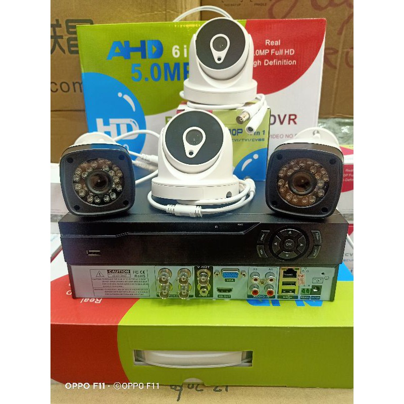 PAKET CCTV MURAH 4CHANNEL AHD 3MP 1080P KOMPLIT TGL PASANG