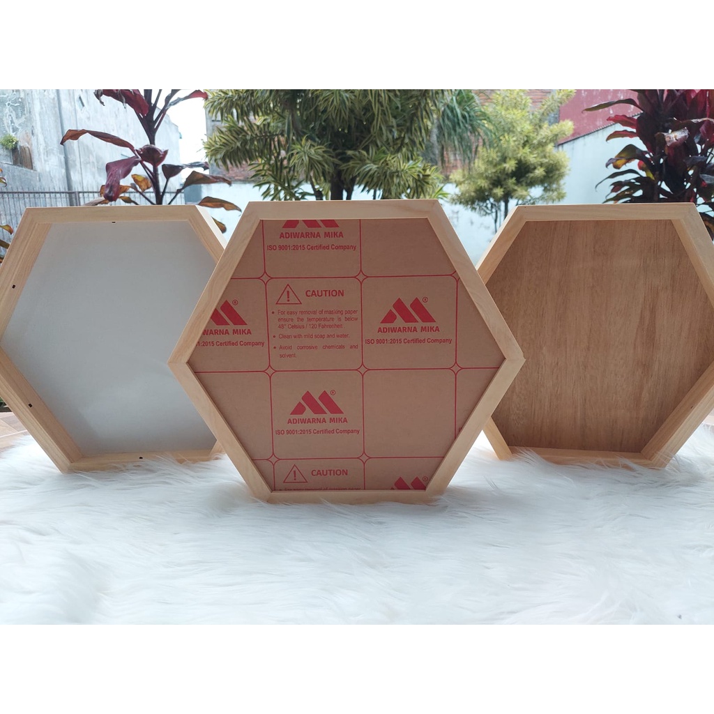 Pigura Hexagonal 3D Rustic - Pigura Mahar Hexagonal Rustic - Pigura Scrabbook Hexagonal Rustic