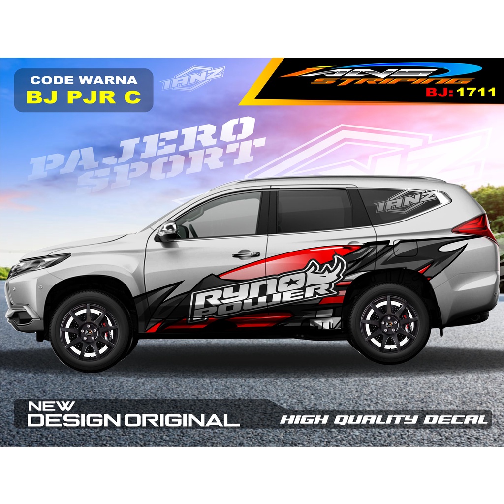 DECAL STICKER MOBIL PAJERO FORTUNER / STIKER MOBIL GRAND LIVINA / VARIASI STIKER PAJERO / STIKER MOBIL