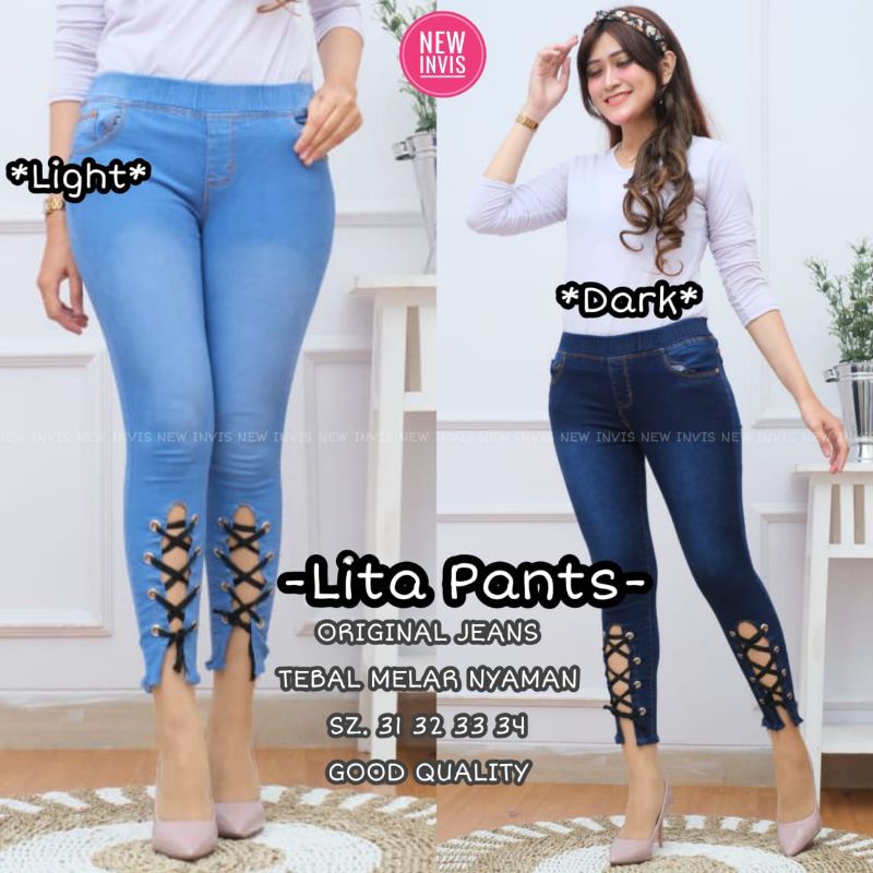 lita pants by invis celana jeans tali bawah