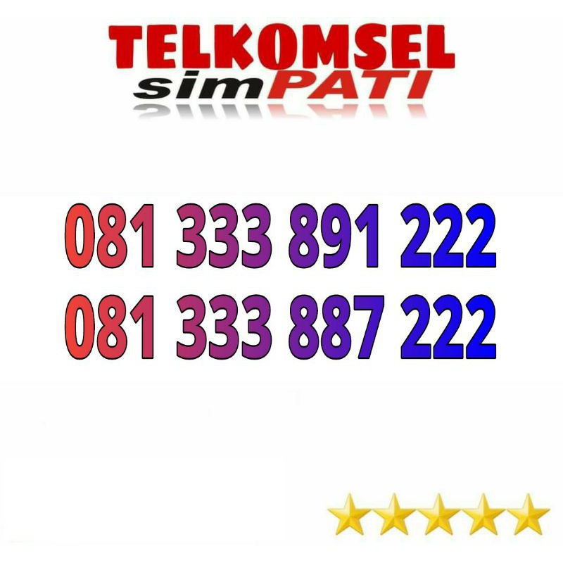 nomor cantik telkomsel simpati 333 xxx 222