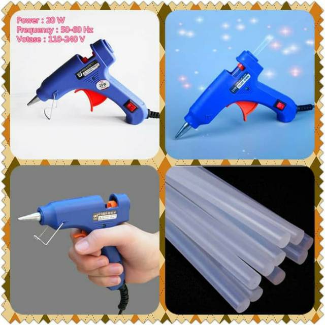 LEM TEMBAK GLUE GUN + 10pcs LEM BAKAR CAIR/LEM LILIN