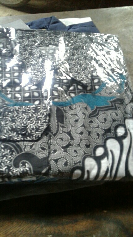 Kupu Dimensi Kemeja Batik Pria Lengan Panjang Coklat Abu M L Xl Xxl