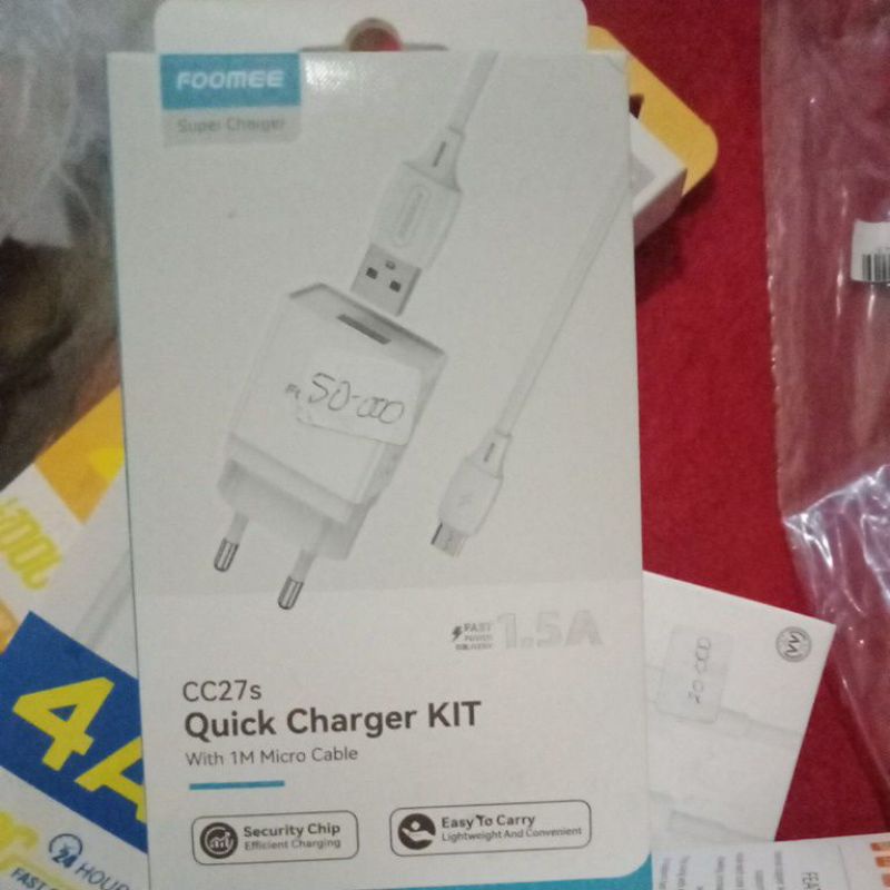 quick charger kit foome charger kabel usb foomee