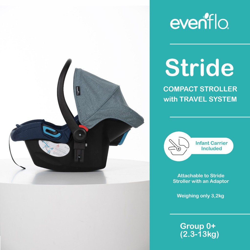 Stroller Baby Cabin Size Kereta Dorong Bayi Evenflo Stride Compact Travel System