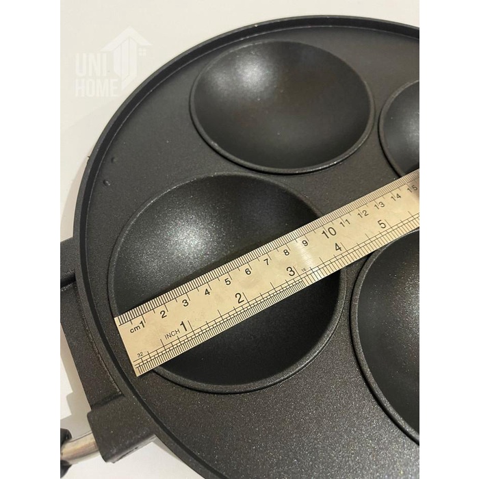 Cetakan kue 4 Cekung Serabi Apem tutup kaca HAPPY CALL/ cetakan apem