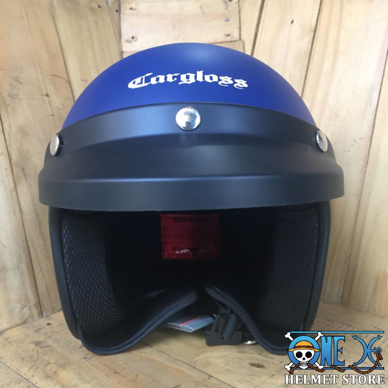 Helm Clasik Bogo Cargloss Biru Dop