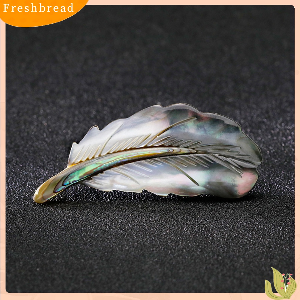 [ TERLARIS]Fashion Women Feather Shaped Brooch Pin Lapel Collar Scarf Badge Clothes Jewelry