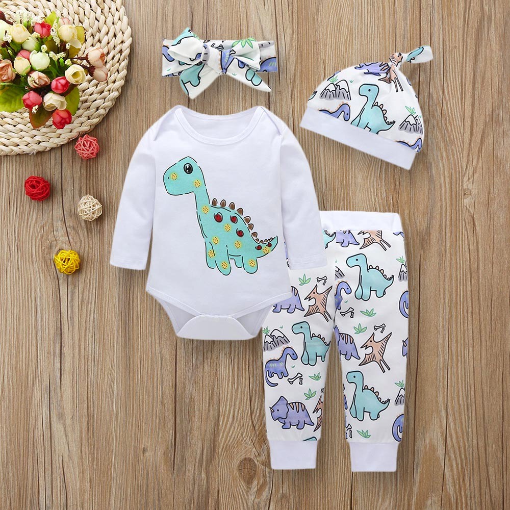 3PCS Baby Boys Girls Bodysuit and Romper Pants Outfit with Hat KEERADS Outfits Clothing Sets